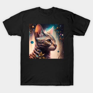 Bengal Cat In Magical World T-Shirt